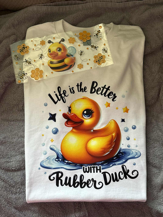 LIfe is the Better with Rubber Duck White T-Shirt