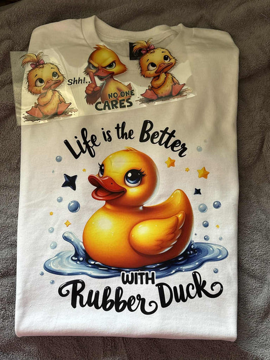 LIfe is the Better with Rubber Duck White T-Shirt